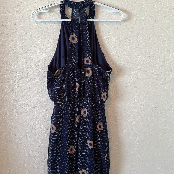 Versona jumpsuit navy blue with sunflowers size 10 - Picture 5 of 8
